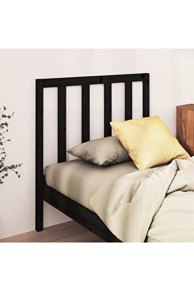 Concept Κομοδίνο, μαύρο, 81x4x100 cm, μασίφ ξύλο πεύκου