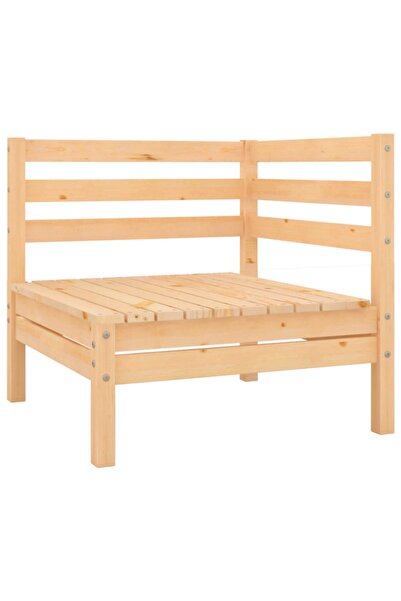 Concept Γωνιακός καναπές κήπου, από μασίφ ξύλο πεύκου