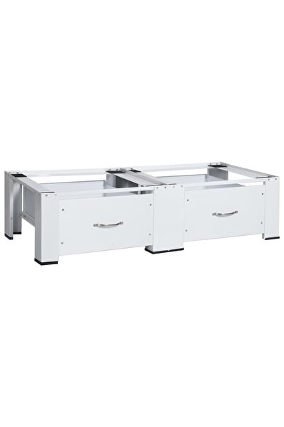 Concept Двуспален стойка за пералня/сушилня, с чекмеджета, бяла