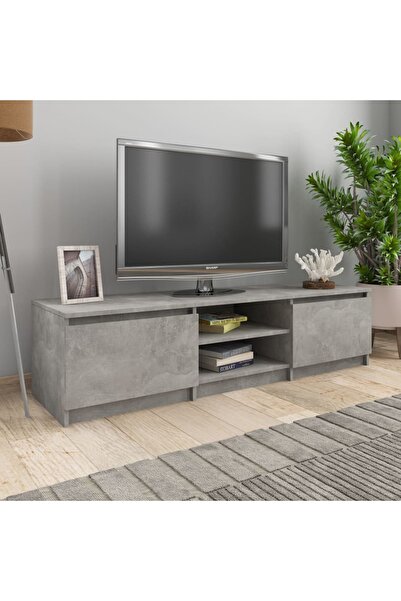 Concept Έπιπλο τηλεόρασης, γκρι χρώματος τσιμέντου, 140 x 40 x 35,5 cm, μοριο...