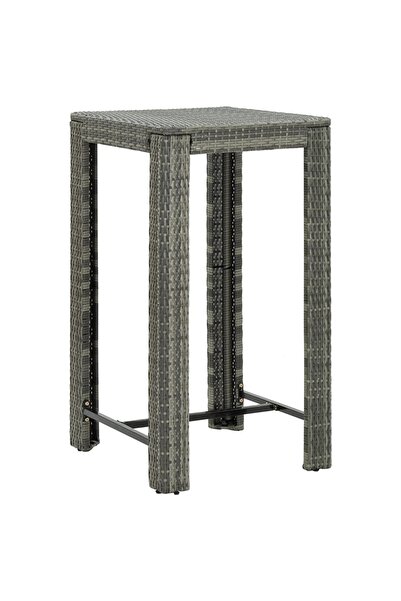 Concept Τραπέζι μπαρ κήπου, γκρι, 60,5 x 60,5 x 110,5 cm, πολυρατάν