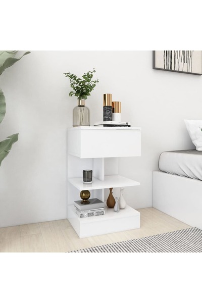 Concept Noptieră, alb, 40x35x65 cm, PAL