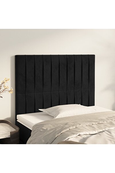 Concept Κομοδίνα, 2 τεμ., μαύρα, 100x5x78/88 cm, Βελούδο