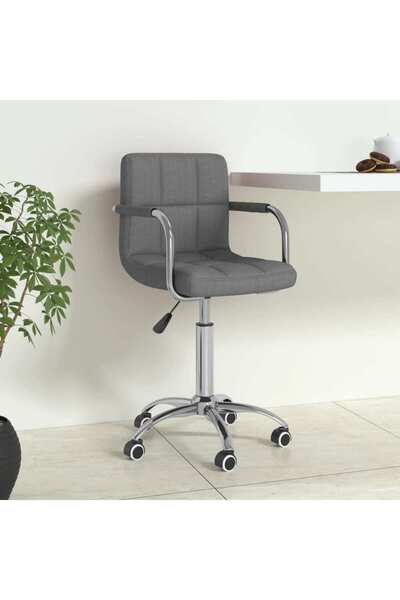 Concept Scaun de birou pivotant, gri deschis, material textil