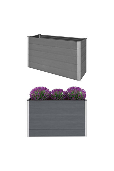 Concept Strat înălțat de grădină, gri, 150 x 50 x 91 cm, WPC