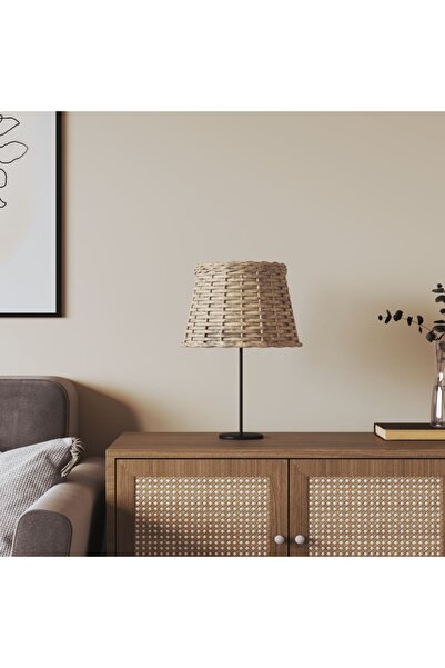 Concept Αμπαζούρ, καφέ, Ø25x17 cm, ψάθα