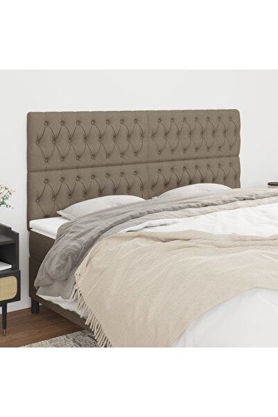 Concept Tăblii de pat, 4 buc, gri taupe, 100x7x78/88 cm, textil