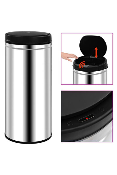 Concept Coș de gunoi automat cu senzor, 80 L, oțel inoxidabil