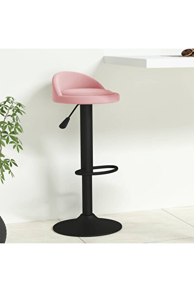 Concept Scaun de bar, roz, catifea