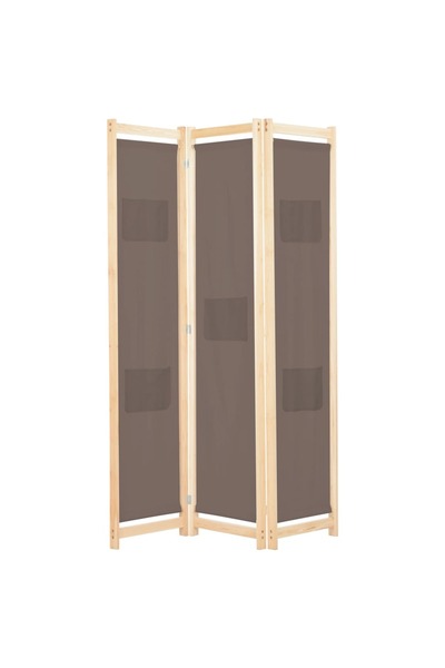 Concept Paravan de cameră cu 3 panouri, maro, 120x170x4 cm, textil