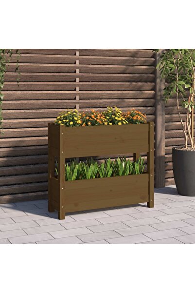 Concept Γλάστρα, μελί καφέ, 77x25x66 cm, μασίφ ξύλο πεύκου