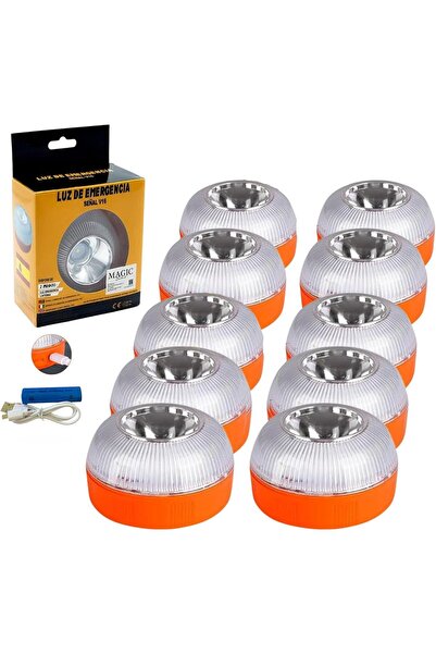 OEM Lampy awaryjne 10x V16 samochodowe motocyklowe DGT magnetyczne ładowalne