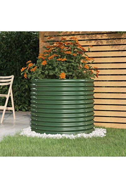 Concept Πράσινη γλάστρα κήπου 80x80x68 cm, ηλεκτροστατικά βαμμένη, από χάλυβα