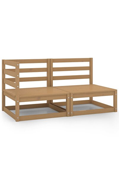 Concept Σετ επίπλων κήπου, 2 τεμάχια, μελί καφέ, μασίφ ξύλο πεύκου