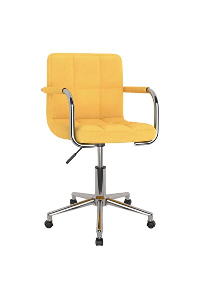 Concept Scaun de bucătărie pivotant, galben muștar, textil