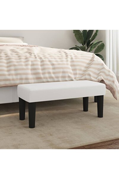 Concept Πάγκος, λευκός, 70x30x30 cm, οικολογικό Δερμάτινο