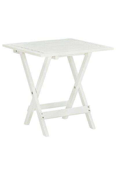 Concept Τραπέζι μπιστρό, λευκό, 46 x 46 x 47 εκ., μασίφ ξύλο ακακίας