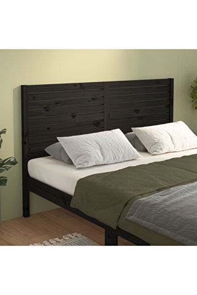 Concept Tăblie de pat, negru, 146x4x100 cm, lemn masiv de pin