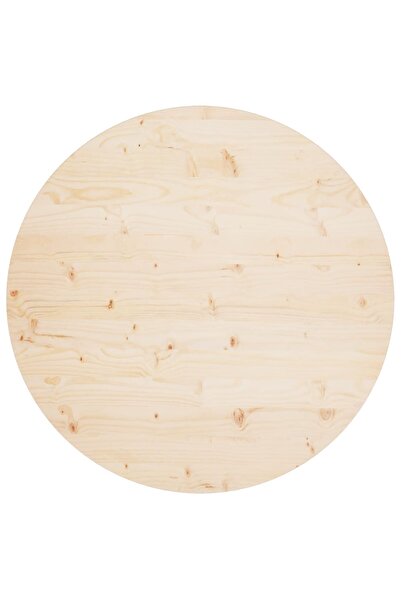 Concept Επιφάνεια τραπεζιού, Ø90x2,5 cm, μασίφ ξύλο πεύκου