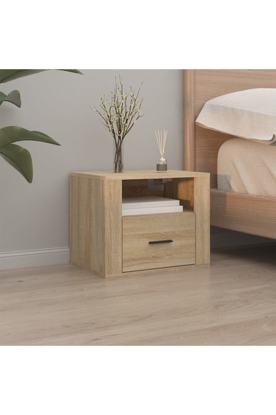 Concept Επιτοίχιο κομοδίνο, δρυς sonoma, 50x36x40 εκ.