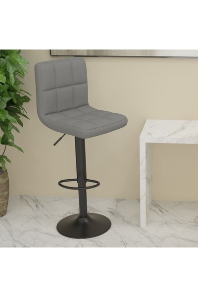 Concept Σκαμπό μπαρ, ανοιχτό γκρι, ύφασμα