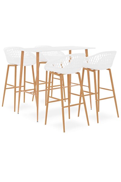 Concept Σετ επίπλων μπαρ, 5 τεμάχια, λευκό