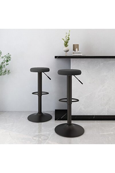 Concept Σκαμπό μπαρ, 2 τεμ., μαύρο, Βελούδο