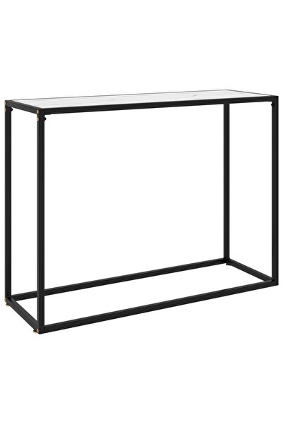 Concept Τραπέζι κονσόλας, λευκό, 100x35x75 cm, σκληρυμένο γυαλί