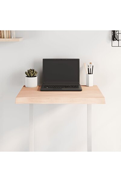 Concept Blat de birou, 60x50x4 cm, lemn masiv de stejar netratat