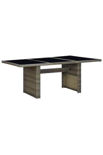 Concept Τραπέζι κήπου, καφέ, πολυρατάν και σκληρυμένο γυαλί