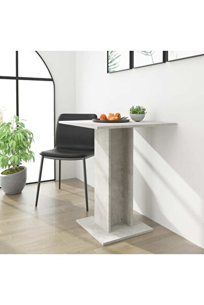 Concept Τραπέζι μπιστρό, γκρι χρώματος τσιμέντου, 60 x 60 x 75 cm, μοριοσανίδα