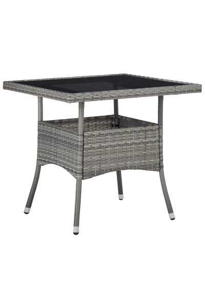 Concept Τραπέζι εξωτερικού χώρου, γκρι, πολυρατάν και γυαλί