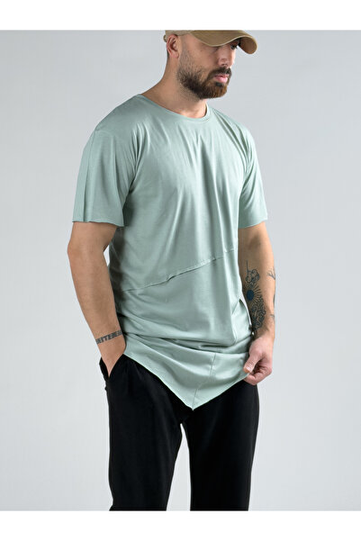COCOPELLI Asymmetrical Water Green Men's T-Shirt Coc3012