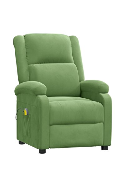 Concept Ανακλινόμενη πολυθρόνα μασάζ, ανοιχτό πράσινο, Βελούδο