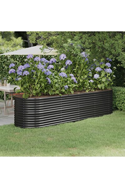 Concept Γλάστρα ανθρακί 296x80x68 cm ηλεκτροστατικά βαμμένη από ατσάλι