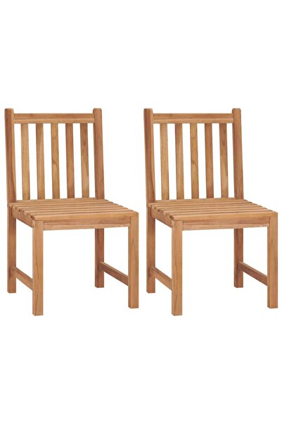 Concept Καρέκλες κήπου, 2 τεμ., από μασίφ ξύλο τικ