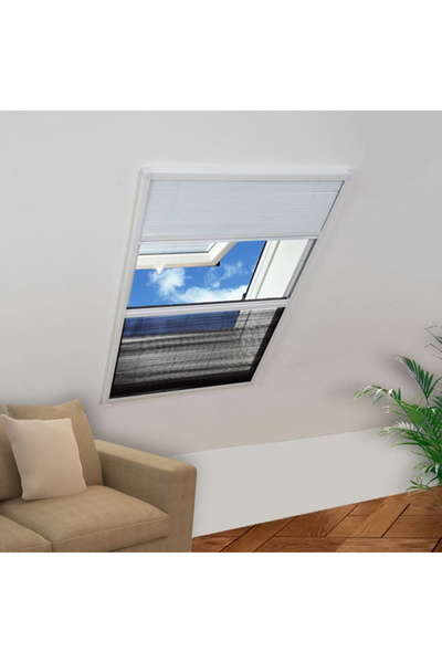 Concept Ecran insecte pentru ferestre, cu umbrar, aluminiu, 60x80 cm