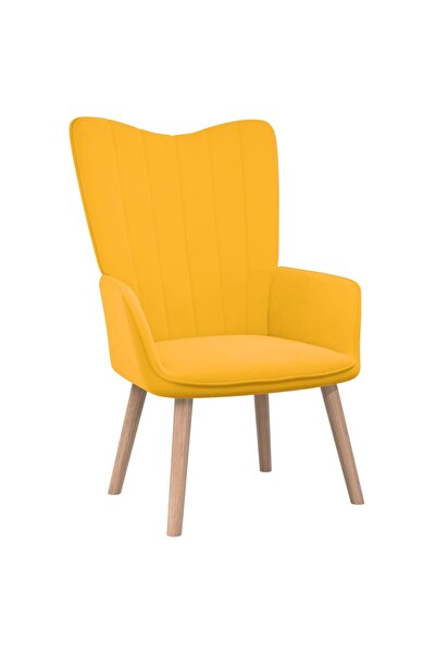 Concept Scaun de relaxare, galben muștar, catifea