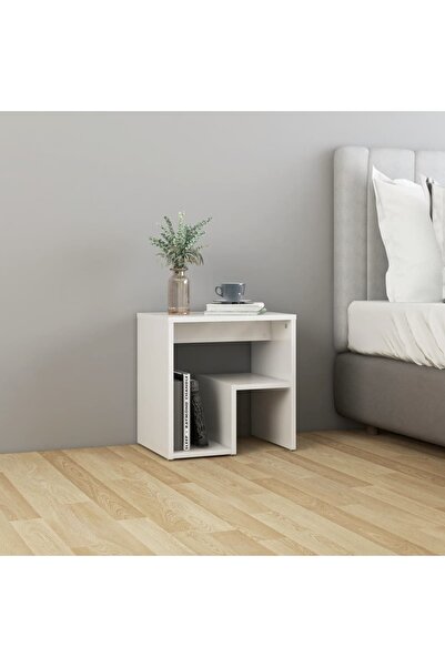 Concept Noptieră, alb extra lucios, 40 x 30 x 40 cm, PAL