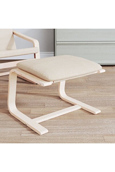 Concept Taburet, crem, 60x60x39 cm, material textil