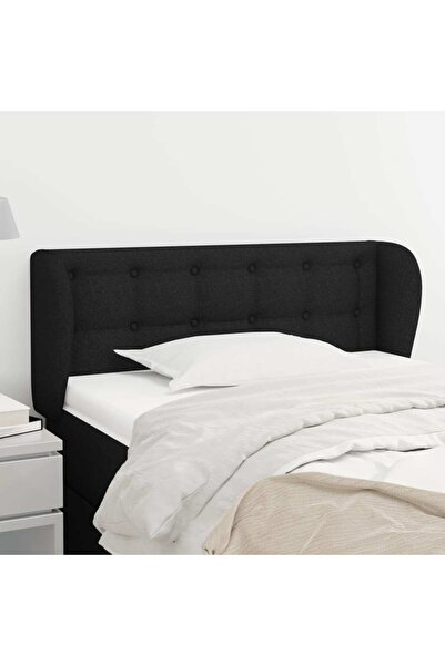 Concept Tăblie de pat cu aripioare negru 83x23x78/88 cm material textil