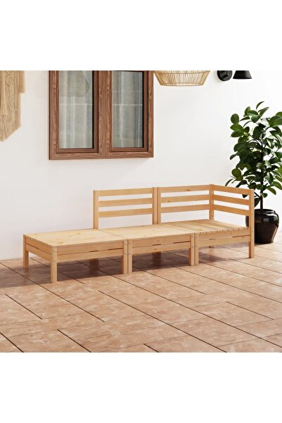 Concept Σετ επίπλων κήπου, 3 τεμάχια, από μασίφ ξύλο πεύκου