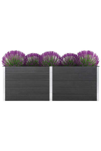 Concept Υπερυψωμένο παρτέρι κήπου, γκρι, 250 x 100 x 91 cm, WPC