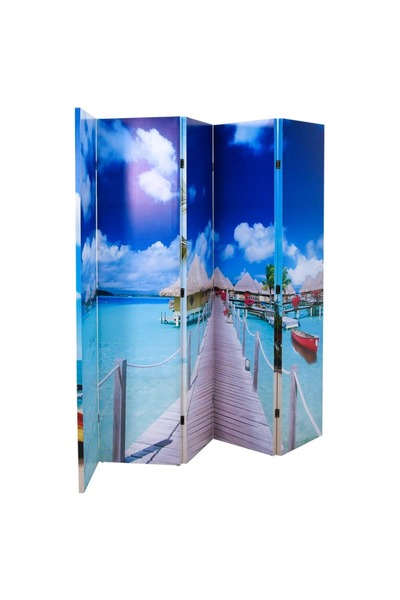 Concept Paravan de cameră pliabil, 200 x 170 cm, plajă