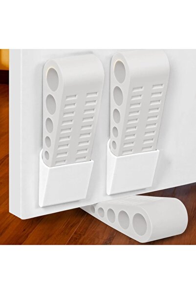 Arabest 3 Pack Rubber Door Stopper Wedge, Heavy Duty Stackable Door Stops wit...