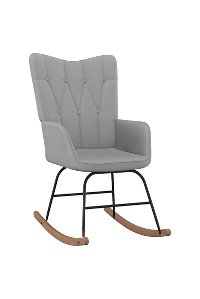 Concept Κουνιστή πολυθρόνα, ανοιχτό γκρι, ύφασμα