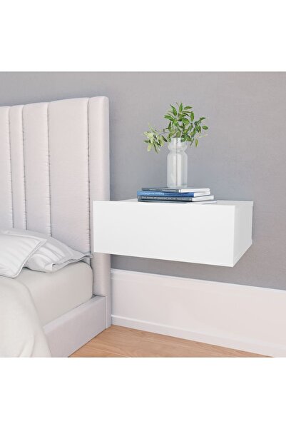 Concept Noptiere suspendate, 2 buc., alb, 40x30x15 cm, PAL