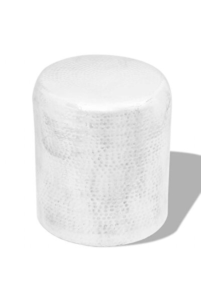 Concept Καρέκλα/τραπεζάκι από σφυρήλατο αλουμίνιο, ασημί