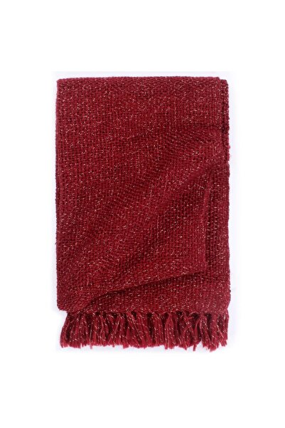 Concept Decorative Blanket , burgundy red, 220 x 250 cm, lurex
