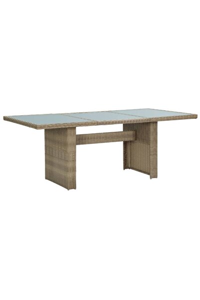 Concept Τραπέζι κήπου, καφέ, 200 x 100 x 74 cm, γυαλί και πολυρατάν